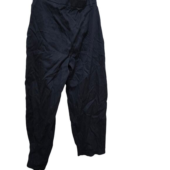 Cos pants womens size 6 blue navy wide leg cotton trousers work profressional - Picture 2 of 8